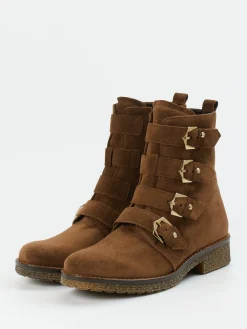 Damen Gabor Comfort – Biker Boots aus Veloursleder
