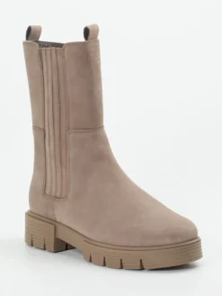 Damen Gabor Comfort – Chelsea Boots aus Nubukleder taupe