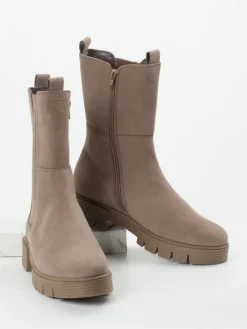 Damen Gabor Comfort – Chelsea Boots aus Nubukleder taupe