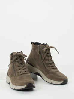– High-Top-Sneaker aus Veloursleder Taupe*Gabor Comfort Outlet