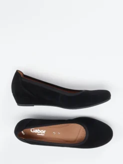 Damen Gabor Comfort – Keilballerinas aus Veloursleder