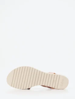 Damen Gabor Comfort – Keilsandaletten aus Metallicleder altrosa