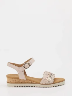 Damen Gabor Comfort – Keilsandalette aus Kalbleder rosé