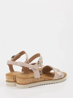 Damen Gabor Comfort – Keilsandalette aus Kalbleder rosé