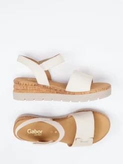 Damen Gabor Comfort – Keilsandaletten aus Hirschleder