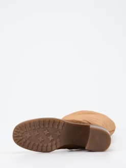 Damen Gabor Comfort – Kniestiefel aus Veloursleder cognac