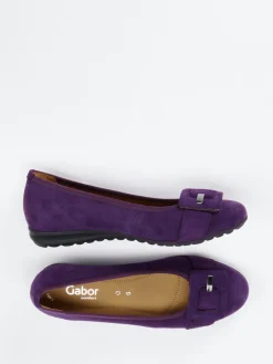 – Komfort-Ballerina aus Veloursleder violett*Gabor Comfort Clearance