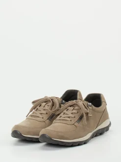 Damen Gabor Comfort – Komfort-Sneaker aus Nubukleder taupe