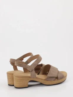 Damen Gabor Comfort – Sandale aus Veloursleder in Taupe