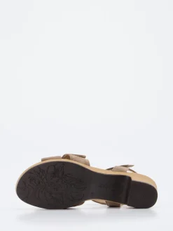 Damen Gabor Comfort – Sandale aus Veloursleder in Taupe