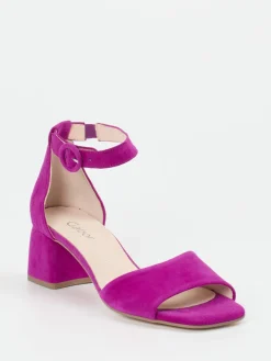 Damen Gabor Comfort – Sandale aus Veloursleder fuchsia