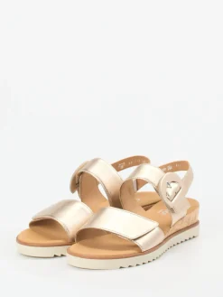 – Sandalen aus Metallicleder Champagner*Gabor Comfort Online