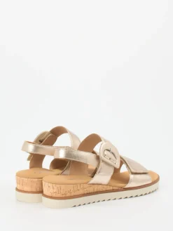 – Sandalen aus Metallicleder Champagner*Gabor Comfort Online