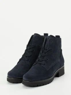 Damen Gabor Comfort – Schnürboots aus Veloursleder Dunkel