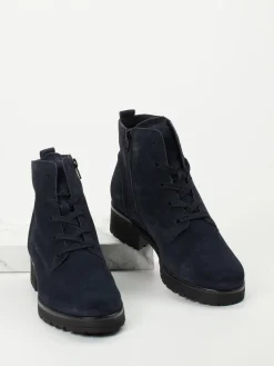 Damen Gabor Comfort – Schnürboots aus Veloursleder Dunkel