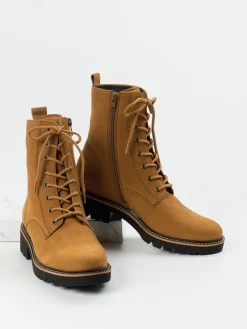 Damen Gabor Comfort – Schnürboots aus Nubukleder cognac