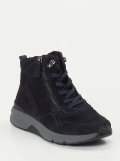 Damen Gabor Comfort – Schnürstiefelette aus Veloursleder