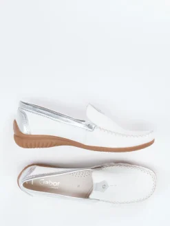Damen Gabor Comfort – Slipper aus Kalbleder Offwhite