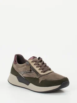 Damen Gabor Comfort – Sneaker aus Veloursleder in Herbstfarben