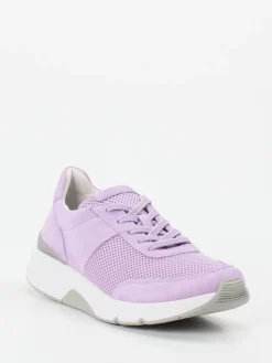 Damen Gabor Comfort – Sneaker aus Velour/Textil in Flieder
