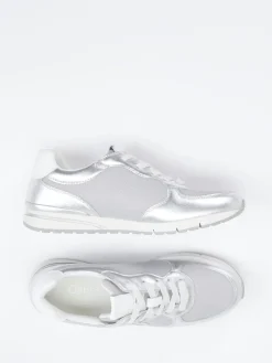 – Sneaker aus Metallicleder silber*Gabor Comfort Discount