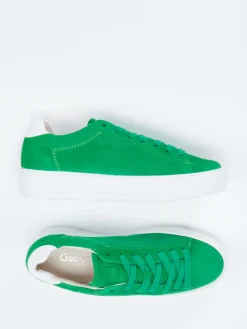 Damen Gabor Comfort – Sneaker aus Veloursleder gras