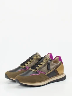 – Sneaker aus Veloursleder Oliv-Metallic*Gabor Comfort Outlet