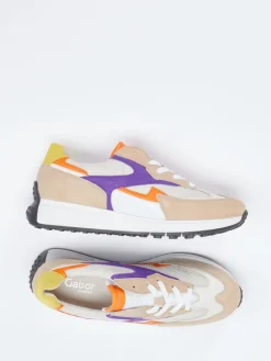 Damen Gabor Comfort – Sneaker aus Veloursleder Beige-