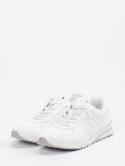 Damen Gabor Comfort – Sneaker aus Kalbleder und Mesh Offwhite