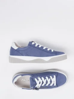 Damen Gabor Comfort – Sneaker aus Nubukleder in Jeans