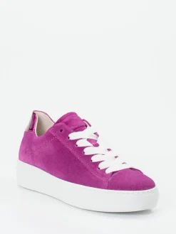 Damen Gabor Comfort – Sneaker aus Veloursleder violett