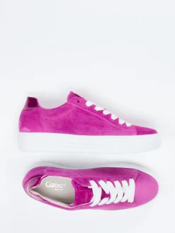 Damen Gabor Comfort – Sneaker aus Veloursleder violett