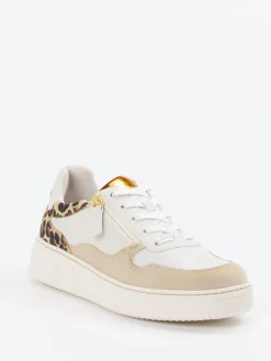 Damen Gabor Comfort – Sneaker aus Kalbleder mit Leoprint