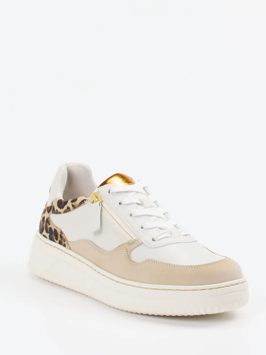 Damen Gabor Comfort – Sneaker aus Kalbleder mit Leoprint