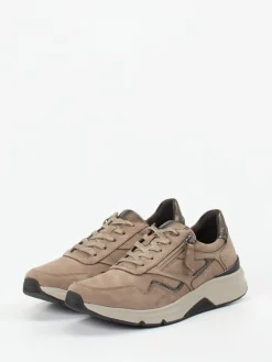 Damen Gabor Comfort – Sneaker aus Nubukleder Taupe