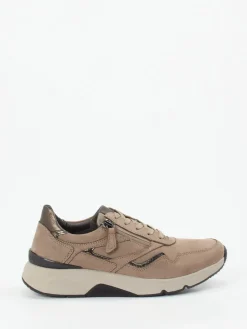 Damen Gabor Comfort – Sneaker aus Nubukleder Taupe