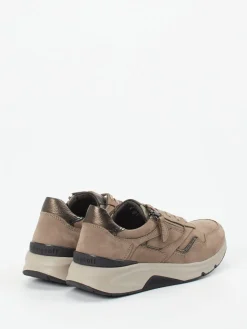 Damen Gabor Comfort – Sneaker aus Nubukleder Taupe