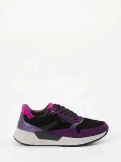 Damen Gabor Comfort – Sneaker aus Veloursleder violett