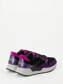 Damen Gabor Comfort – Sneaker aus Veloursleder violett