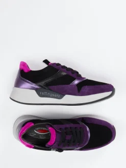 Damen Gabor Comfort – Sneaker aus Veloursleder violett