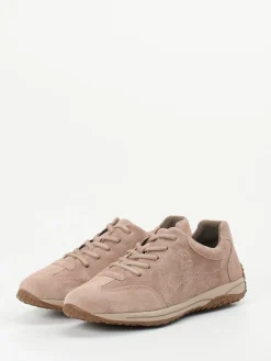 Damen Gabor Comfort – Sneaker aus Veloursleder Rosébeige