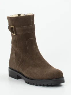 Damen Gabor Comfort – Stiefeletten aus Veloursleder mokka