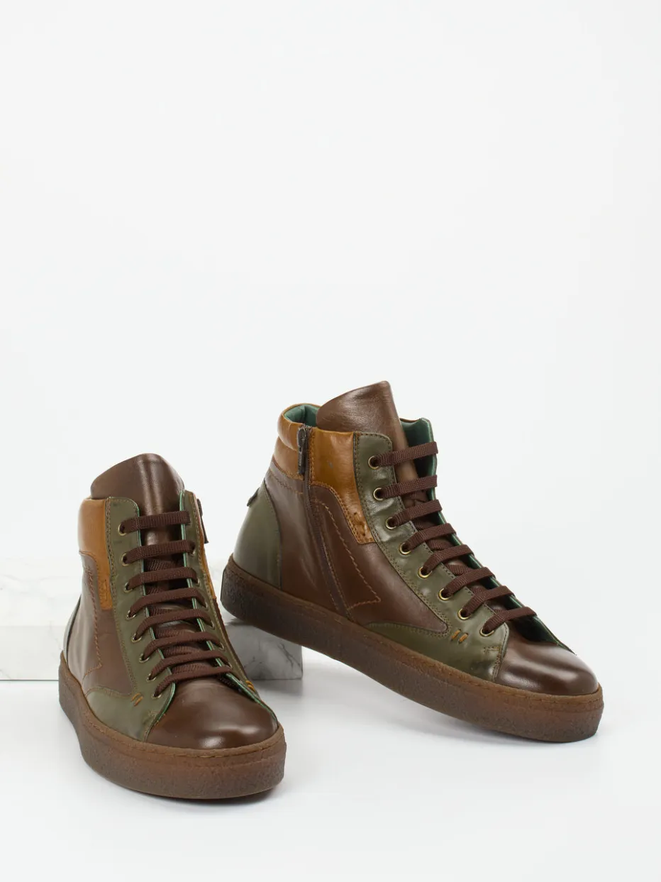 Herren Galizio Torresi – High-Top-Sneaker aus Kalbleder Dunkel