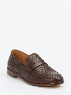 – Loafer aus Flechtleder Dunkel*Galizio Torresi Outlet