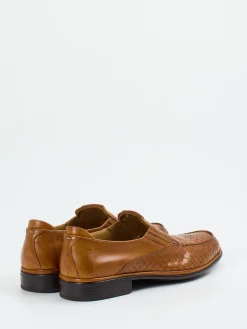 – Loafer aus geprägtem Leder Cognac*Galizio Torresi Online