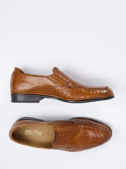 – Loafer aus geprägtem Leder Cognac*Galizio Torresi Online