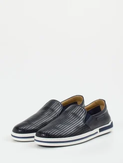 – Slip-On Sneaker aus Kalbleder Dunkel*Galizio Torresi Sale