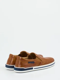 Herren Galizio Torresi – Slip-On Sneaker aus Glattleder cognac