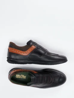 – Slip-On Sneaker aus Kalbleder dunkelbraun*Galizio Torresi Outlet