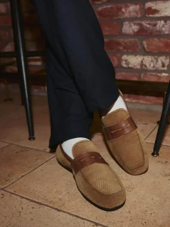 Herren Galizio Torresi – Slipper aus Veloursleder in